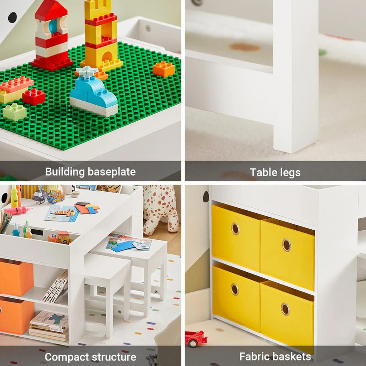 KINDERSITZGRUPPE Weiß 87x50x50cm - Weiß, Holzwerkstoff (50/50/87cm) - Bextsrack