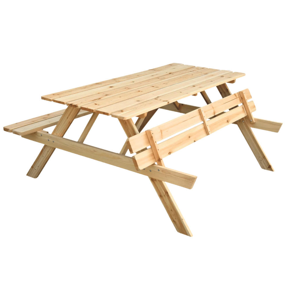 PICKNICKTISCH Outdoor KLEIS 140cm Gartenbank - Braun, Holz (160/170/75cm) - DELUKE