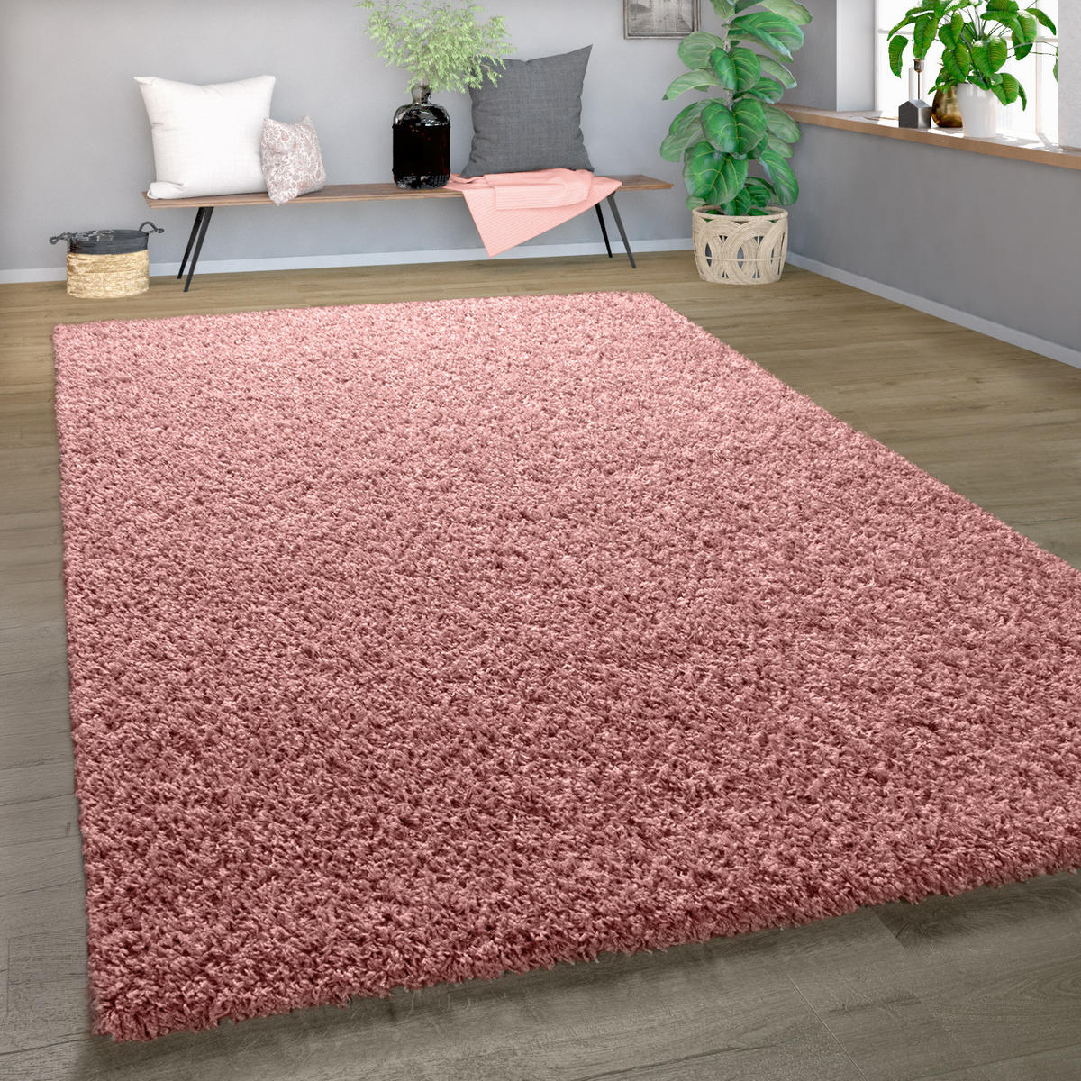 HOCHFLORTEPPICH 120/170 cm Twister 500 - Pink, Textil (120/170cm) - Paco Home