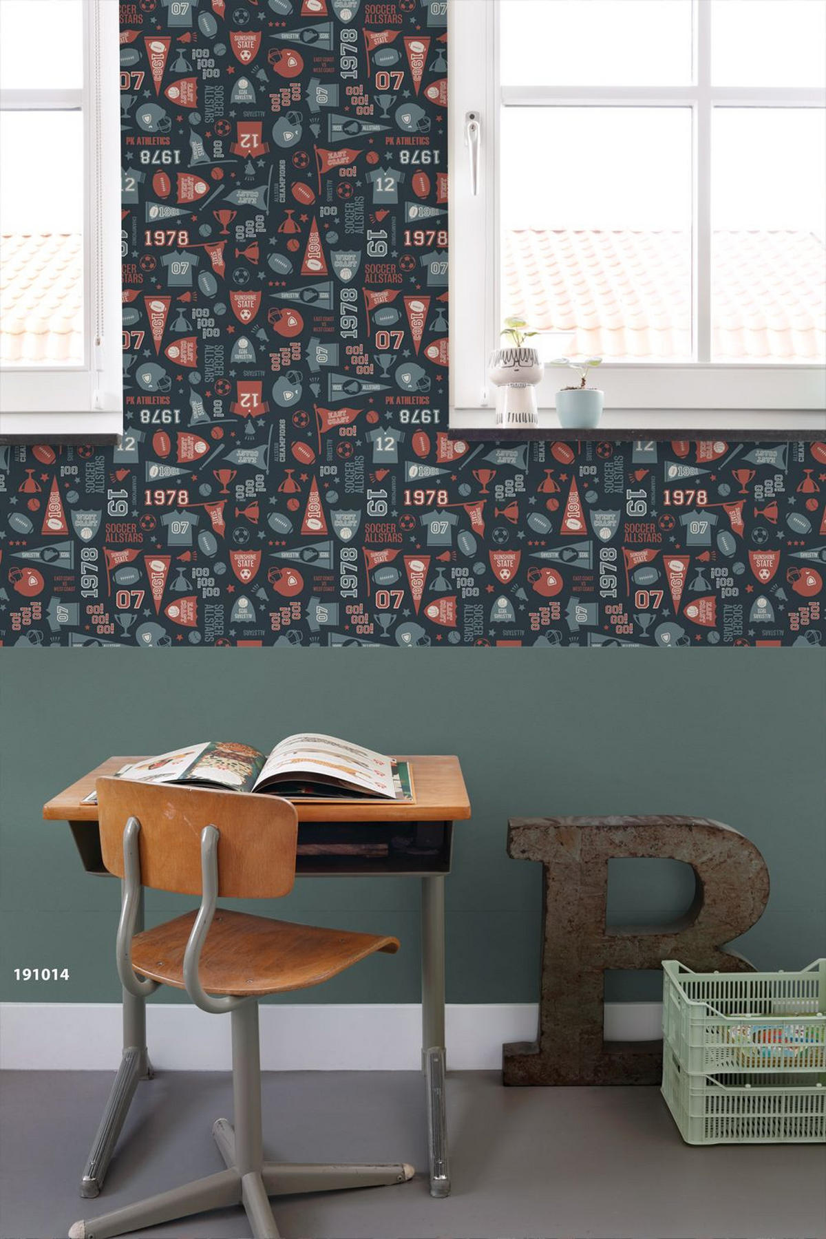 TAPETE Sportthema 50 x 900 cm - Blau, Papier (50/0.1cm) - ESTAhome