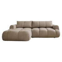 ECKSOFA Mitto, Seite: Links - Schwarz/Braun, Holz/Kunststoff (270/173cm) - MIRJAN24