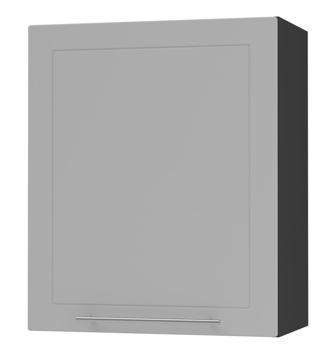 KÜCHENHÄNGESCHRANK Kvantum W2/60 Dust Grey Matt / Schwarz Matt 60 / 32,5 / 72cm - Schwarz/Grau, Holz/Holzwerkstoff (60/72/32.5cm) - Feldmann-Wohnen