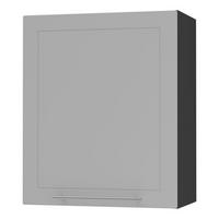 KÜCHENHÄNGESCHRANK Kvantum W2/60 Dust Grey Matt / Schwarz Matt 60 / 32,5 / 72cm - Schwarz/Grau, Holz/Holzwerkstoff (60/72/32.5cm) - Feldmann-Wohnen