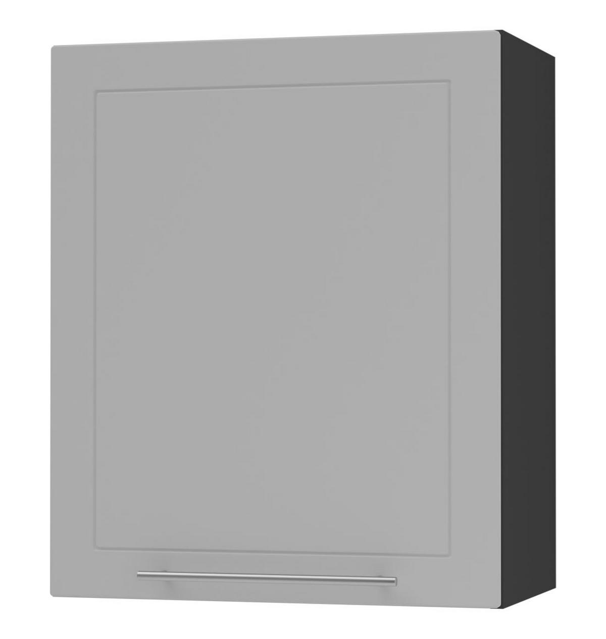 KÜCHENHÄNGESCHRANK Kvantum W2/60 Dust Grey Matt / Schwarz Matt 60 / 32,5 / 72cm - Schwarz/Grau, Holz/Holzwerkstoff (60/72/32.5cm) - Feldmann-Wohnen