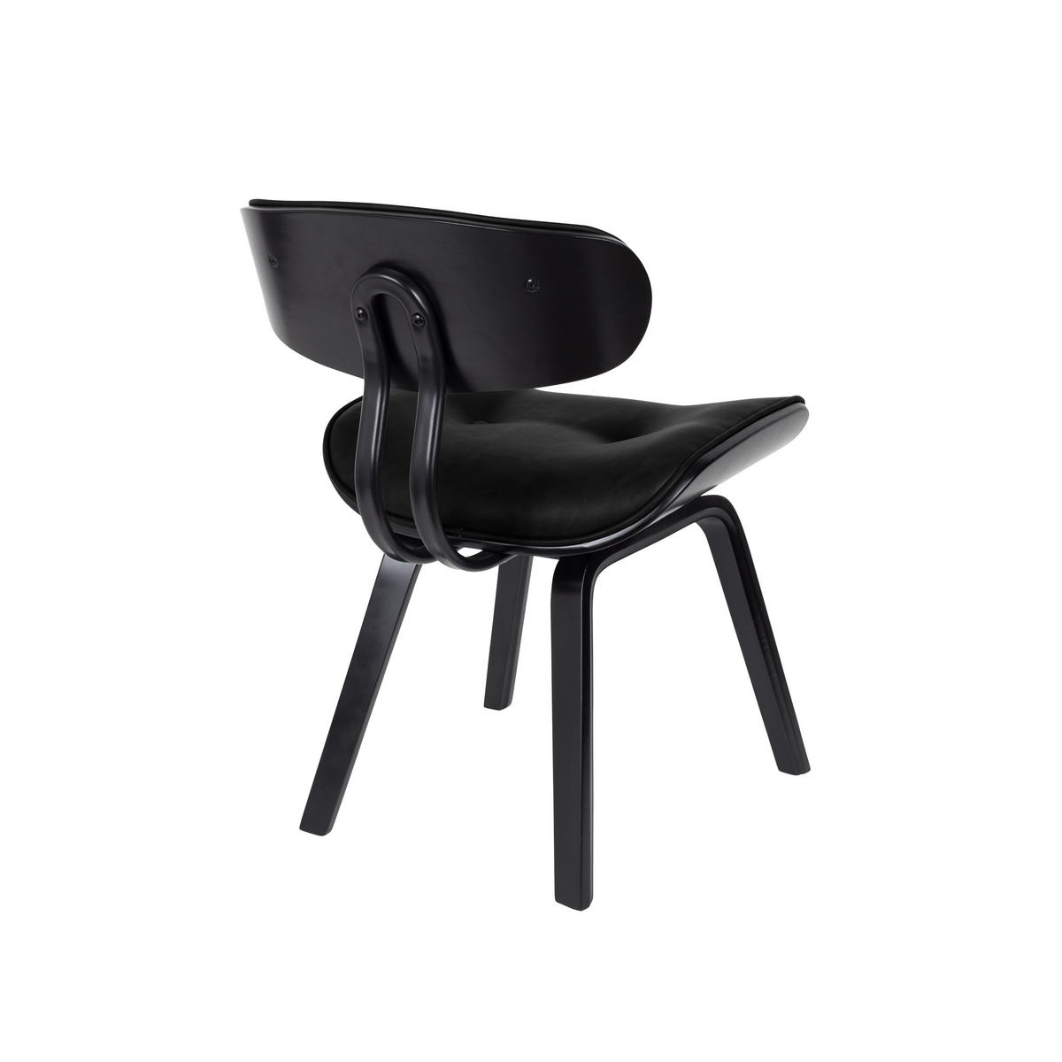 ESSZIMMERSTUHL Blackwood Kunstleder Schwarz - Schwarz, Kunststoff (51/78/555cm) - Dutchbone
