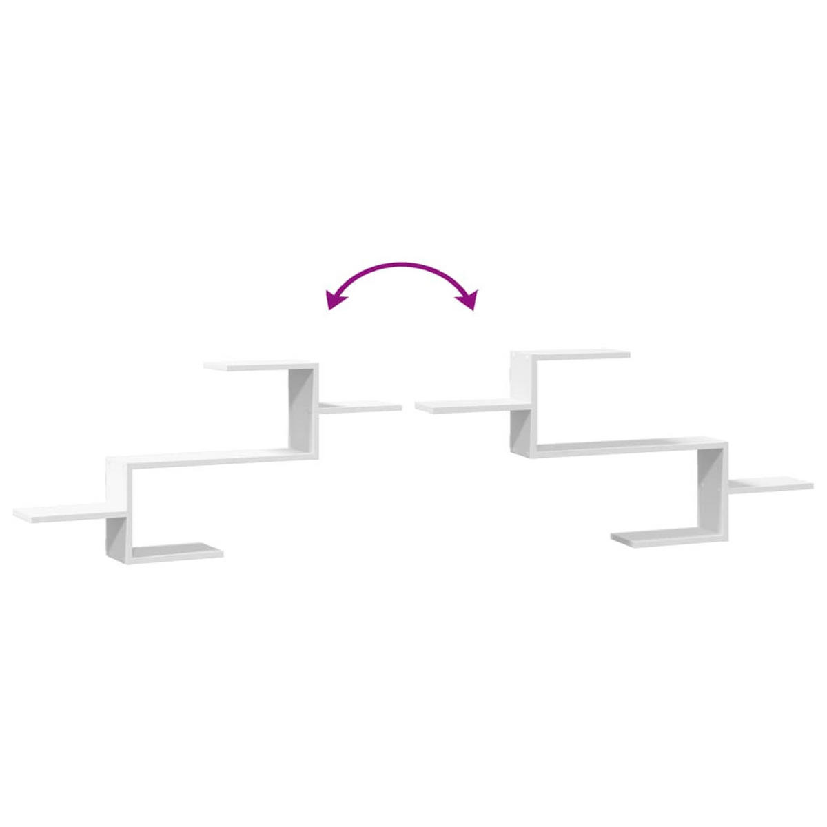 WANDREGAL 104/15/49 cm aus Holzwerkstoff Weiß - Weiß, Holz (104/49/15cm) - vidaXL