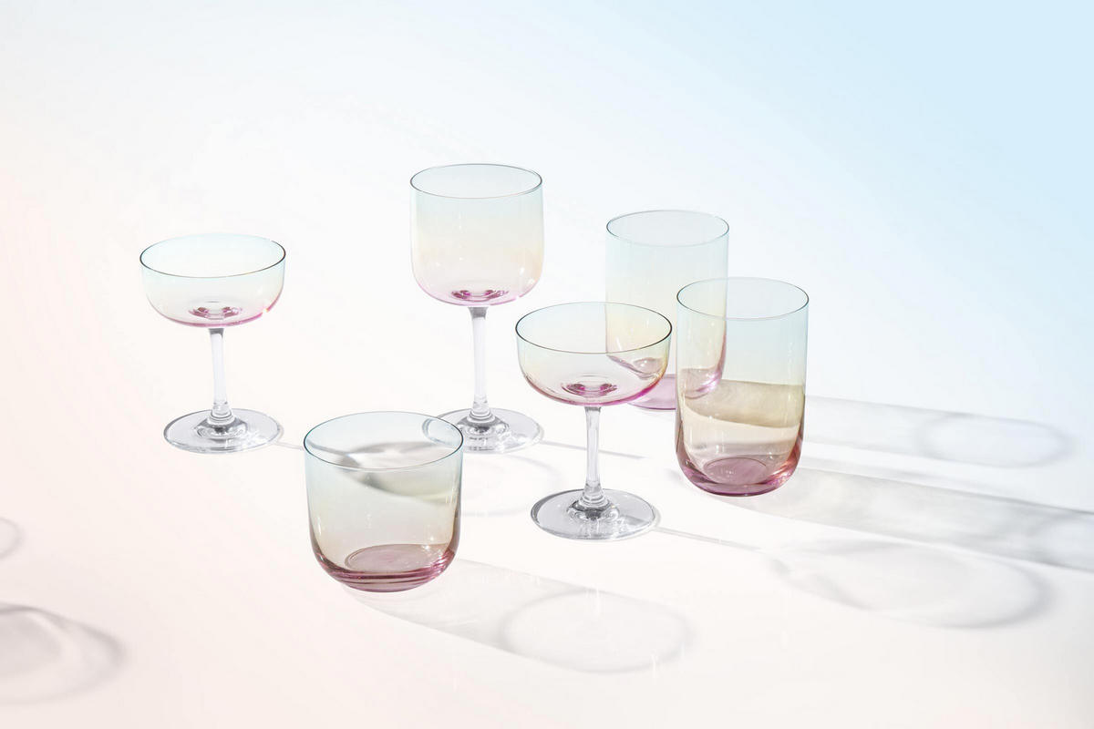 WASSERGLÄSER Like Glass Pearl 280 ml 6er Set - Multicolor, Glas (0.28L) - like.Villeroy & Boch