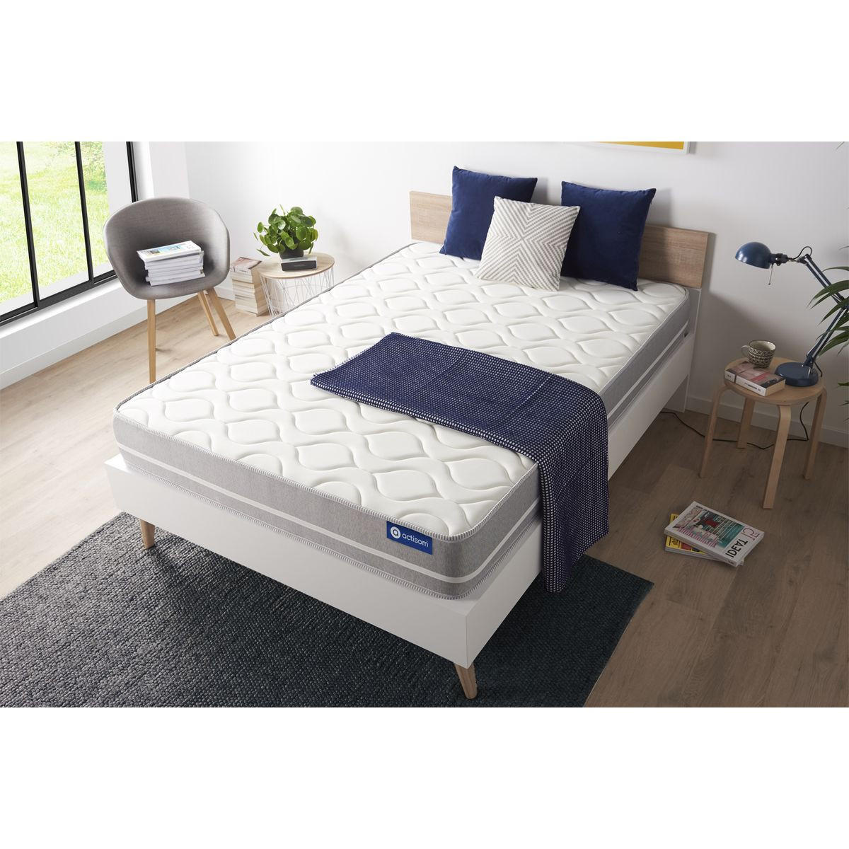 MATRATZE Actilatex touch Latex und Memory-Schaum 120 x 200 cm h1 - Weiß, Textil (120/200cm) - ACTISOM