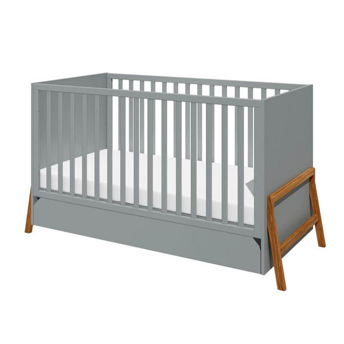 SOBA ZA BEBE 2-dijelni Sivi - siva, drvni materijal (161/90/75cm) - Petits-meubles