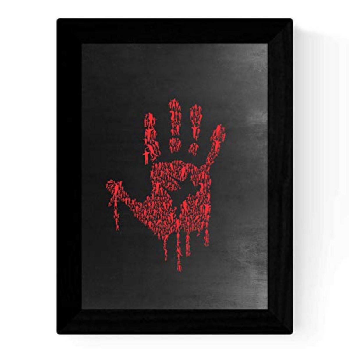 POSTER Schwarz-Weiß Blatt – Zombies A4 Rahmenlos - Klar, Papier (29.7/5/21cm) - Nacnic