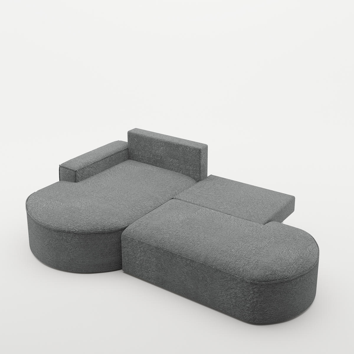 ECKSOFA Modena Pro - Komfort Und Stil stoff Arena Anthrazit Links - Anthrazit, Holz (278/179cm) - Kaiser Möbel