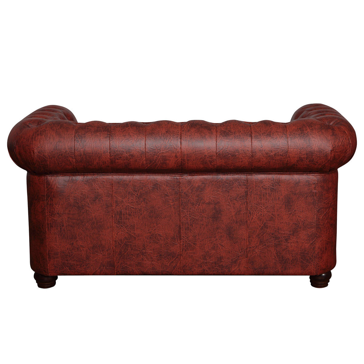 2-SITZER SOFA - Bordeaux/Dunkelbraun, Kunststoff (148/72/86cm) - home24