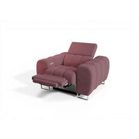 SESSEL Bastien Relax In Stoff Aragon - Rot, Holzwerkstoff/Textil (125/95/97cm) - Fun Möbel