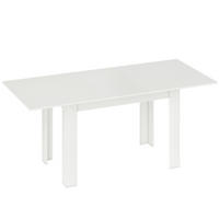 AUSZIEHBARER-ESSTISCH MDF Weiß - Weiß, Holzwerkstoff (180/80/75cm) - HOMCOM