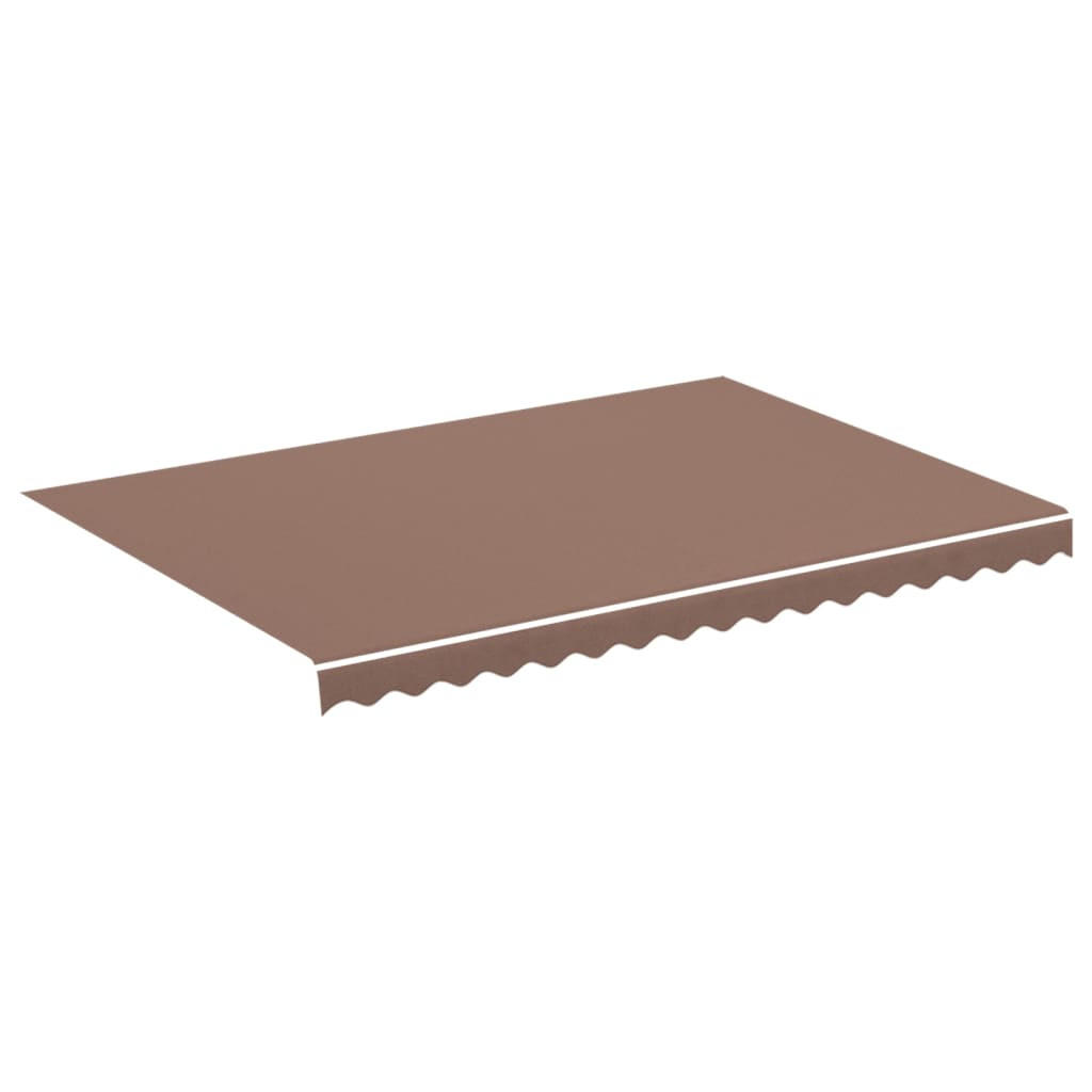 MARKISENSTOFF mit Volant| Braun, für 350x250cm Rahmen | Markisenbespannung Markisentuch - Braun, Textil (330/0.3/245cm) - DELUKE