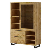 VITRINE Halle Wotan Eiche 120 / 45 / 190 cm - Eiche Wotan/Braun, Holz/Holzwerkstoff (120/190/45cm) - Feldmann-Wohnen