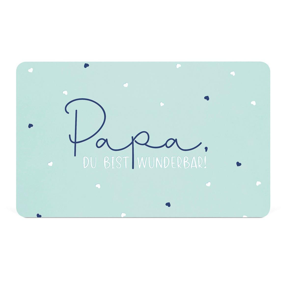 SCHNEIDEBRETT Papa in Blau - Blau, Kunststoff (14.3/23.3cm) - Sonstige