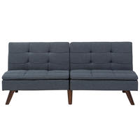 3-SITZER-SCHLAFSOFA Polyester Grau Ronne - Dunkelgrau, Textil (180/76/95cm) - Beliani