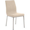 STUHL Stoff creme - Edelstahlfarben/Creme, Textil/Metall (40/88/50cm) - CLP