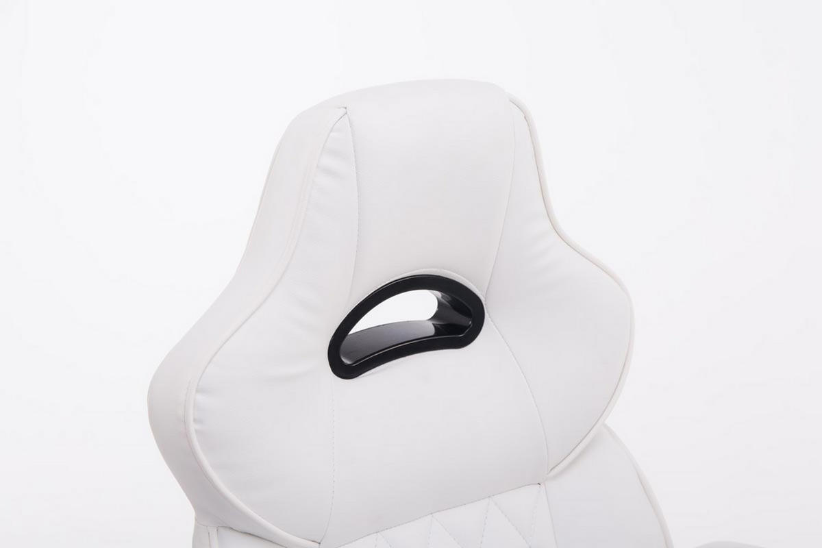 BÜROSTUHL Bigo 180, Kunstleder Weiß - Weiß, Kunststoff/Textil (66/124/72cm) - TPFLiving