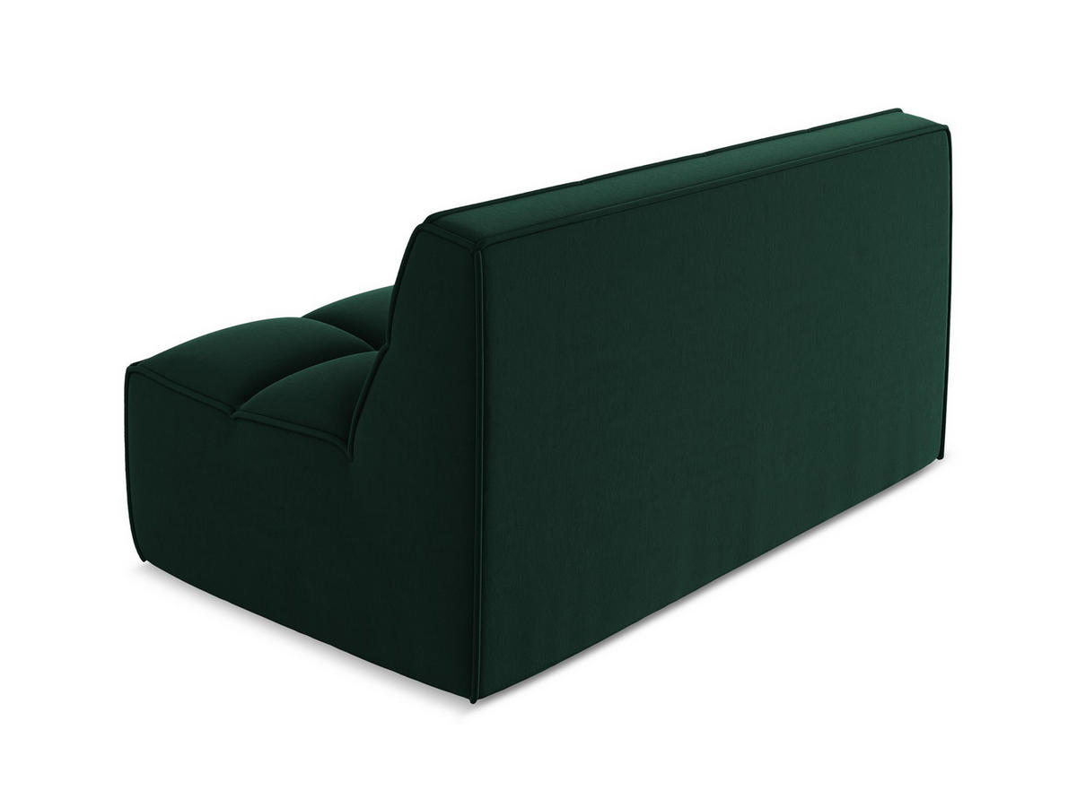 2-SITZER-SOFA Samt Stoff Grün - Dunkelgrün/Schwarz, Kunststoff/Textil (160/75/93cm) - Makamii