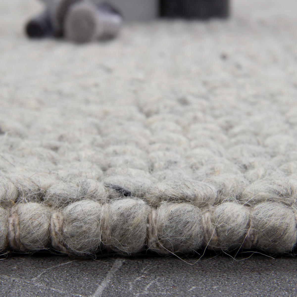 WOLLTEPPICH WOOLY 80/150 silber - Silberfarben, Naturmaterialien (80/150cm) - Consilio Concept
