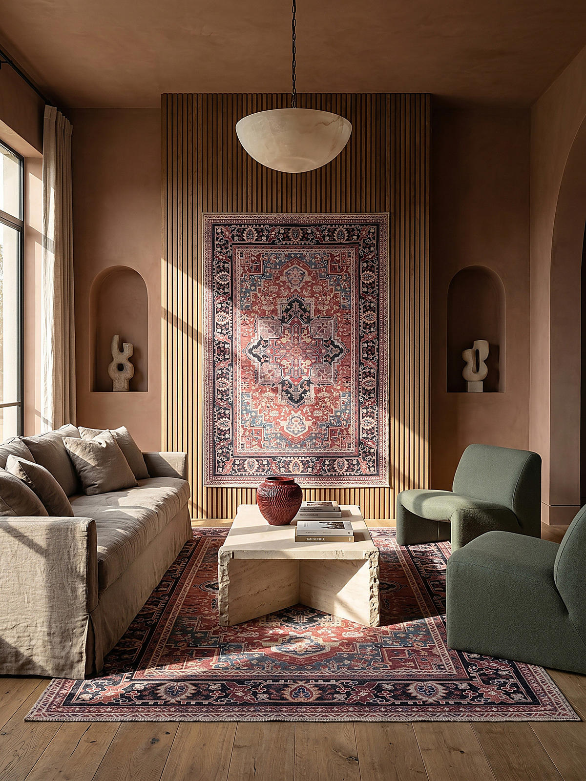 TEPPICH Waschbar HALD, klassisch im Vintage-Stil, Rot, 120 x 170 cm - Rot, Textil (170/120cm) - KADIMA DESIGN