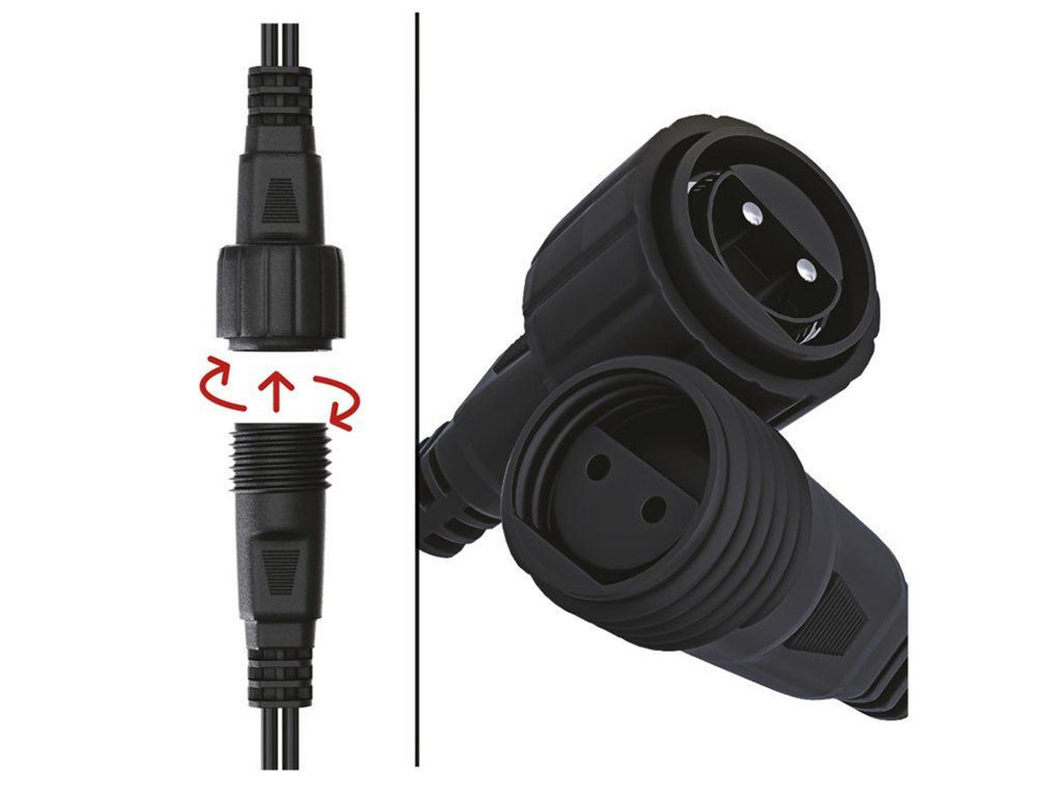 LED-WEIHNACHTSLICHTERKETTE WARMWEISS 10 m - PROFI - koppelbar - Gelb/Weiß, Kunststoff/Metall (1000cm) - LAALU