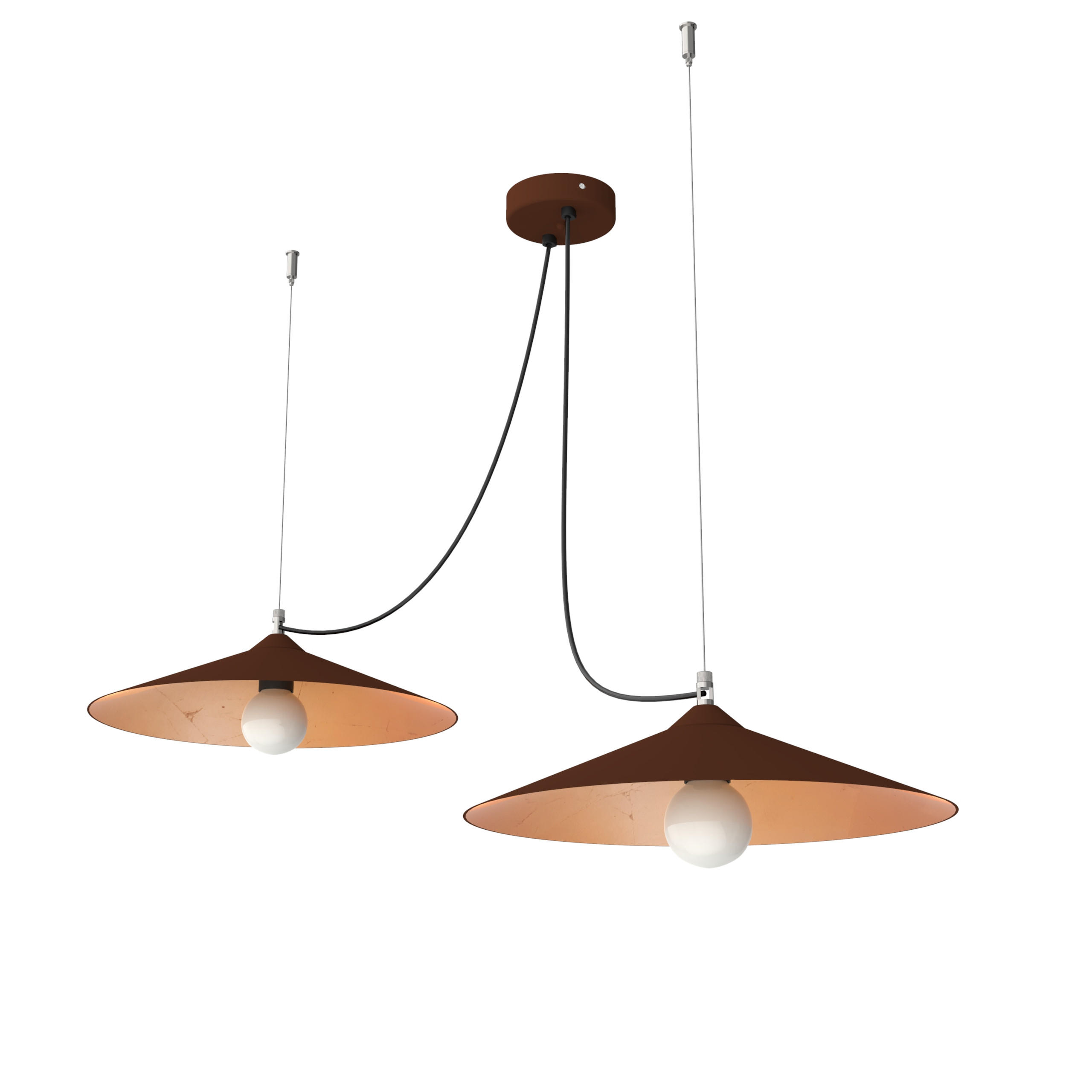 HÄNGELEUCHTE - Braun, Metall (40/40/9cm) - Lumicom