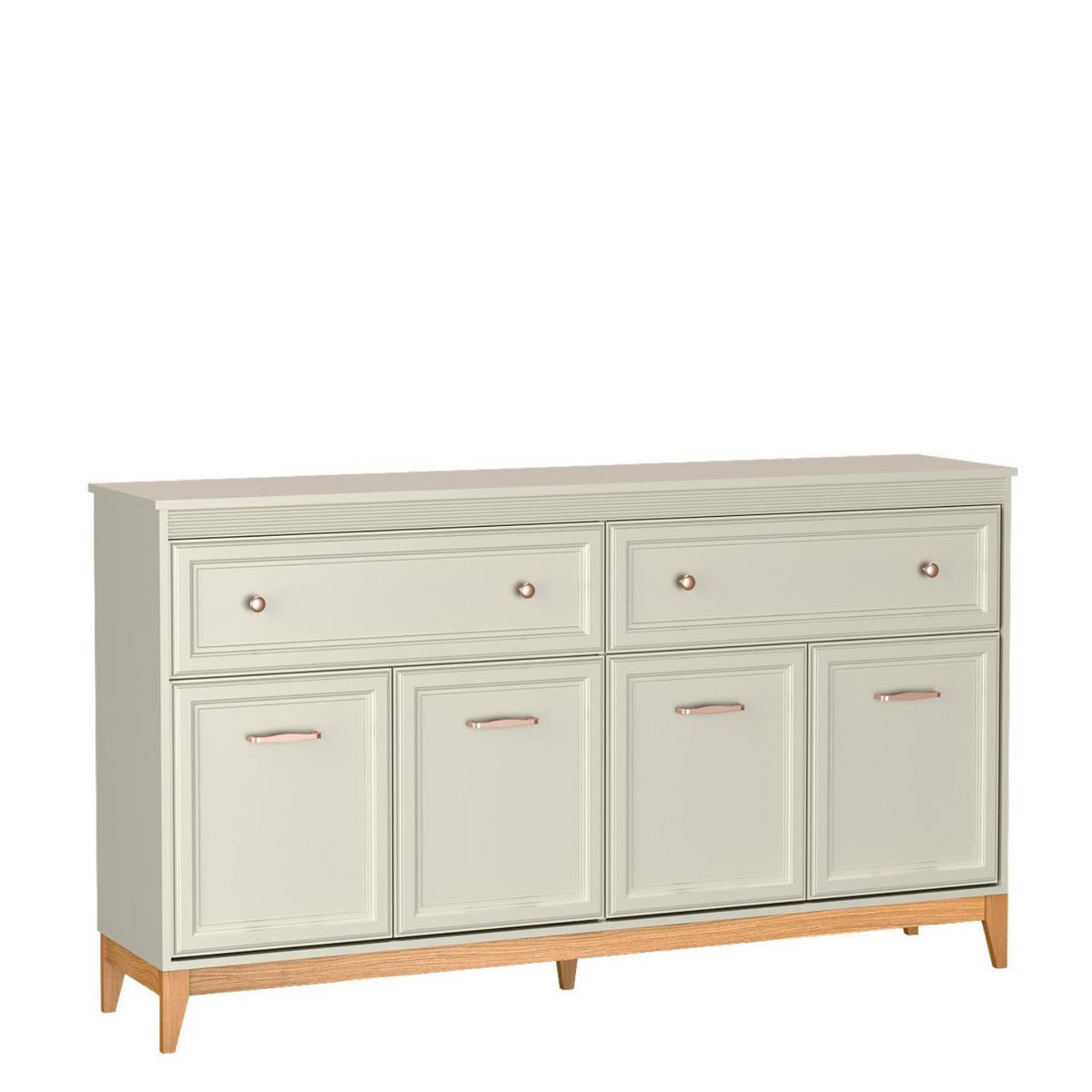 KOMMODE Windsor Kaschmir, Viertürige mit Schubladen - Kaschmir, Holzwerkstoff (179/100/41cm) - Bettso