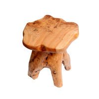 COUCHTISCH aus massivem Tannenholz in Naturfarbe – unregelmäßige Form - Naturfarben, Holz (35/30/37cm) - BEAOK