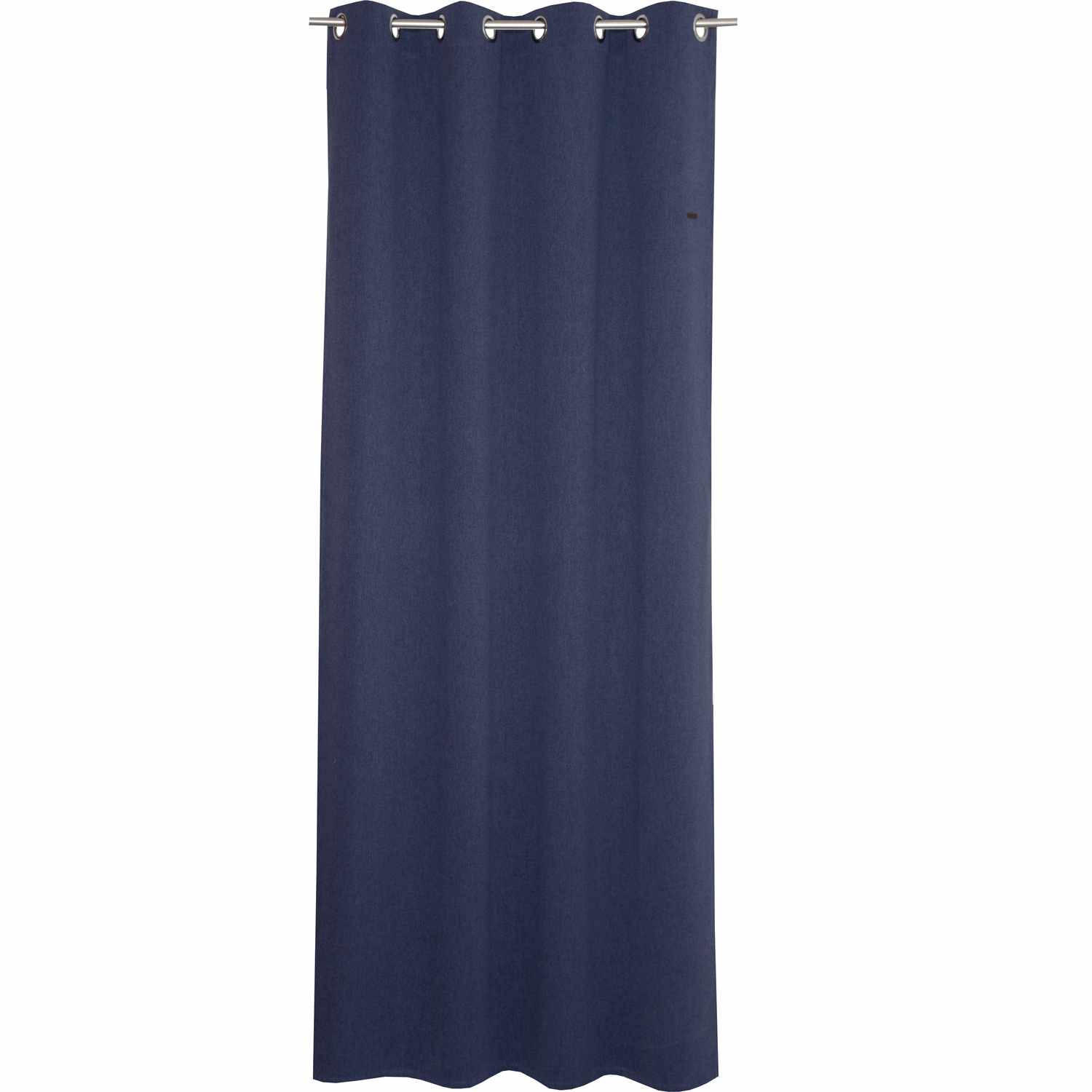 ÖSENVORHANG HARP Blickdicht - Blau, Textil (140/0.5/250cm) - Esprit