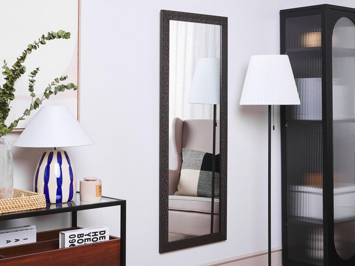 WANDSPIEGEL silber rechteckig 50/130 cm Ajaccio - Silberfarben, Kunststoff (50/130/2cm) - Beliani