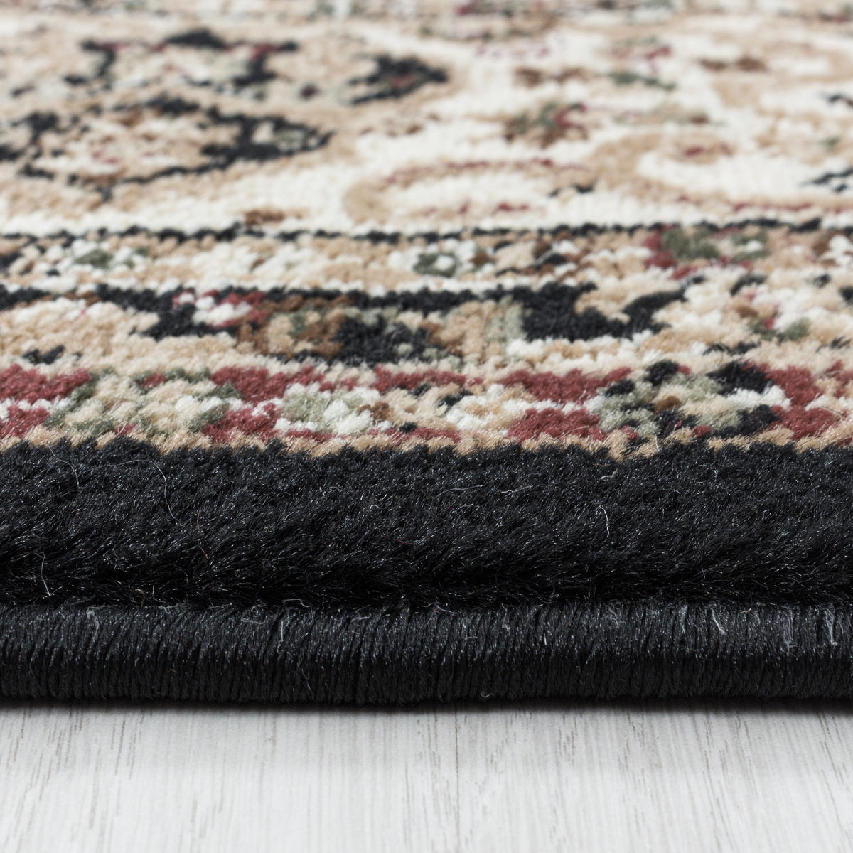 TEPPICH Kurzflor GEISLER in Schwarz, orientalisch, aus Polypropylen, 200 x 290 cm - Beige, Textil (200/290cm) - KADIMA DESIGN