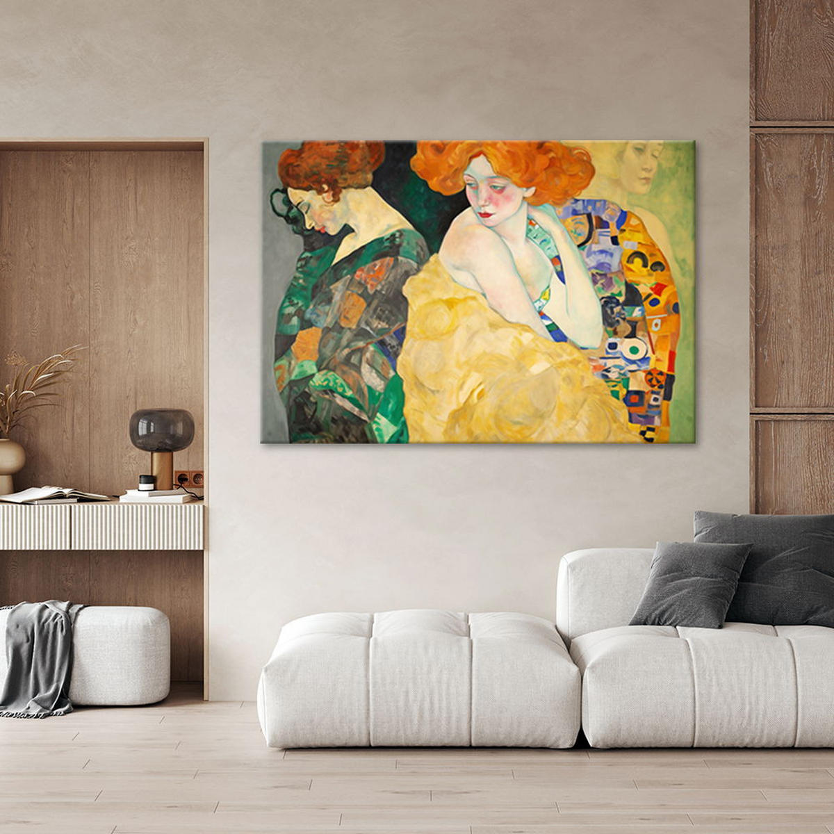 KUNSTDRUCK Gold 90/60 cm - Goldfarben, Textil (90/60cm) - KUNSTLOFT