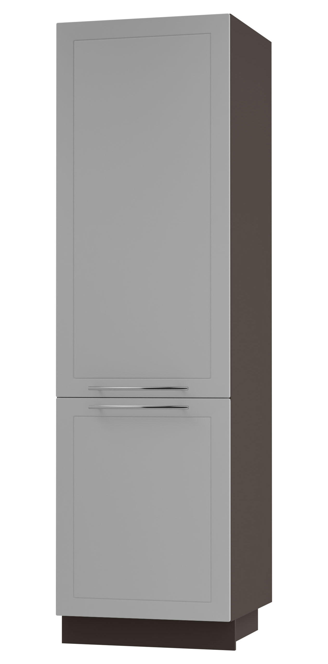 VORRATSSCHRANK Bari D14/DP/60/207 Lava / RAL 7040 fenstergrau 60 / 59 / 207cm - Dunkelgrau/Grau, Holz/Holzwerkstoff (60/207/59cm) - Feldmann-Wohnen