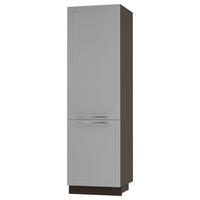 VORRATSSCHRANK Bari D14/DP/60/207 Lava / RAL 7040 fenstergrau 60 / 59 / 207cm - Dunkelgrau/Grau, Holz/Holzwerkstoff (60/207/59cm) - Feldmann-Wohnen