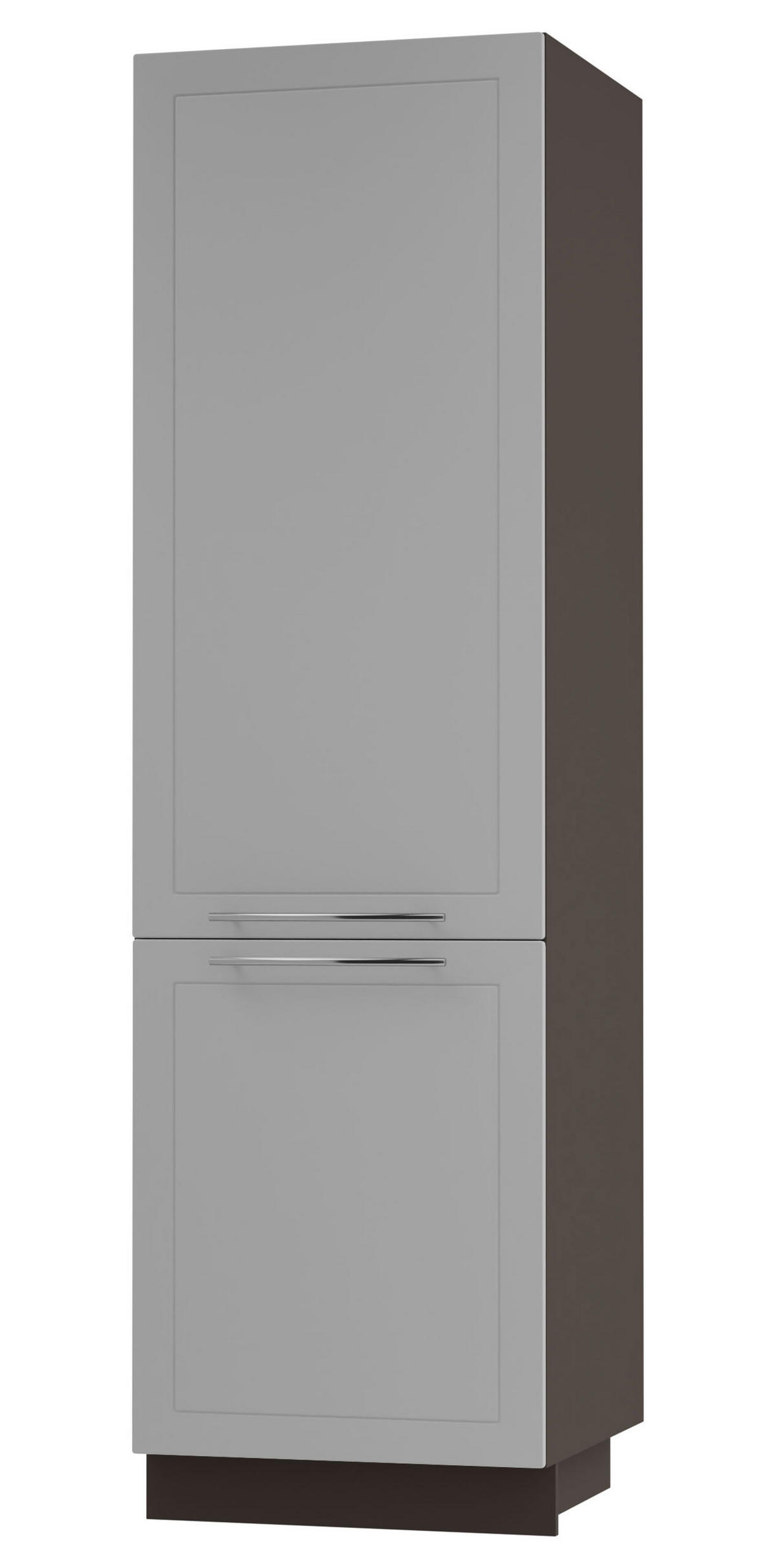 VORRATSSCHRANK Bari D14/DP/60/207 Lava / RAL 7040 fenstergrau 60 / 59 / 207cm - Dunkelgrau/Grau, Holz/Holzwerkstoff (60/207/59cm) - Feldmann-Wohnen