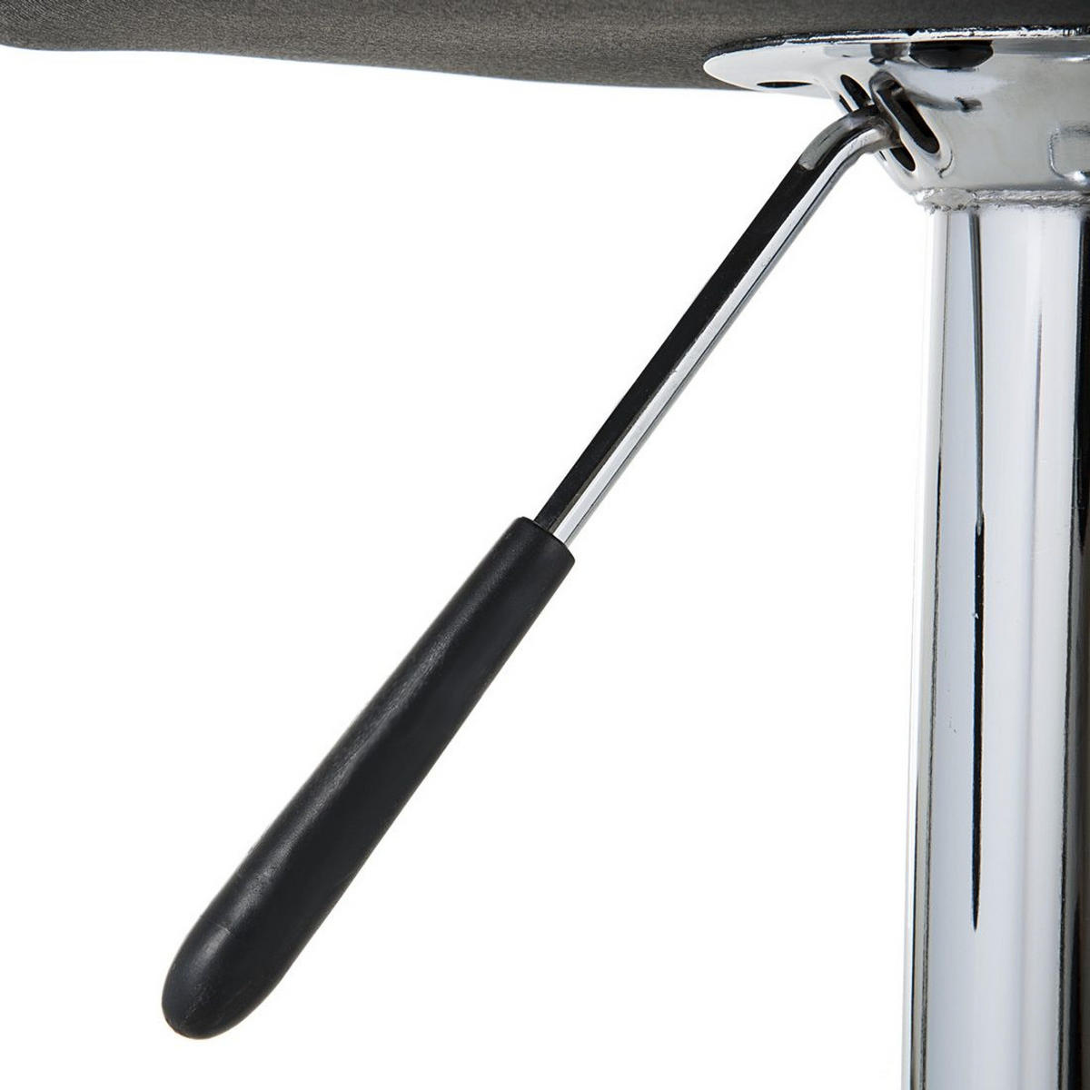 BARHOCKER (2er-Set) - Kunstleder - Chromfarben/Schwarz, Kunststoff/Metall (38/63/39cm) - home24