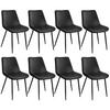 STUHL 8er Set Monroe 48 x 59 x 82 5 cm schwarz - Schwarz, Kunststoff (48/82.5/59cm) - tectake