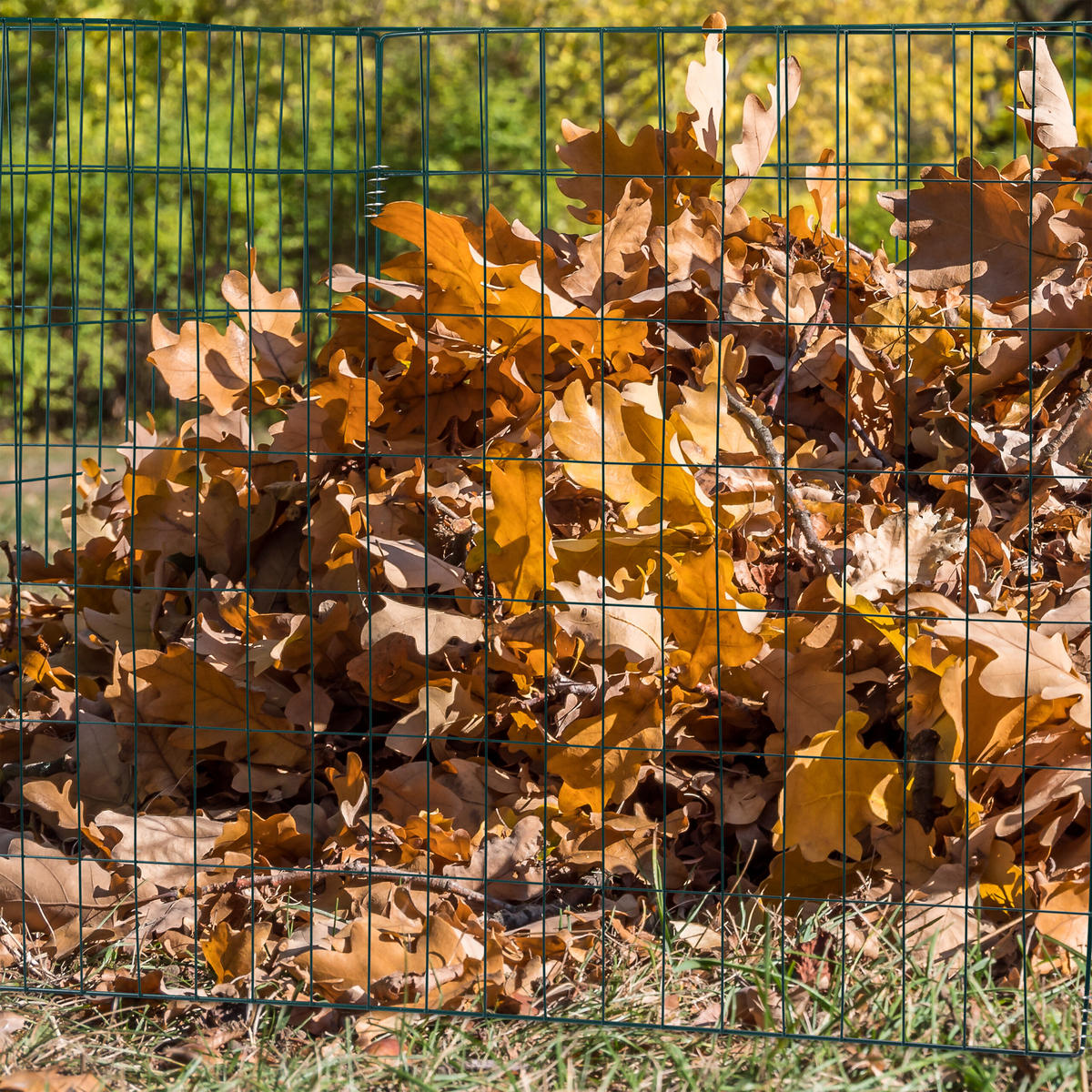 3XKOMPOSTER - Dunkelgrün, Metall (90/70/90cm) - Relaxdays