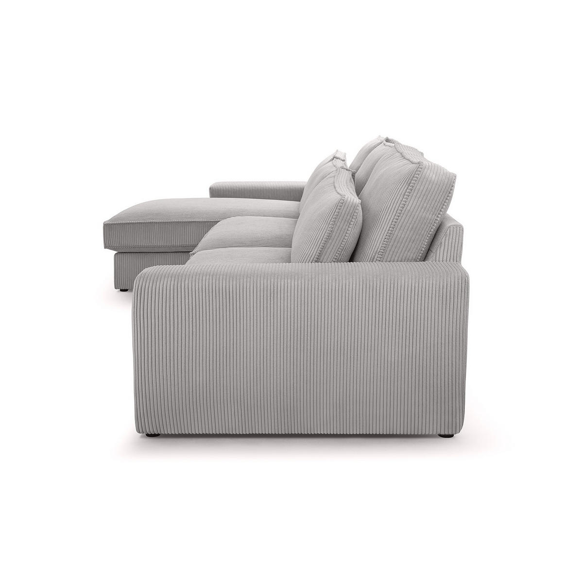 ECKSOFA 4 Sitzer Medan Mini, Grau - Grau, Textil (276/176cm) - Fedve