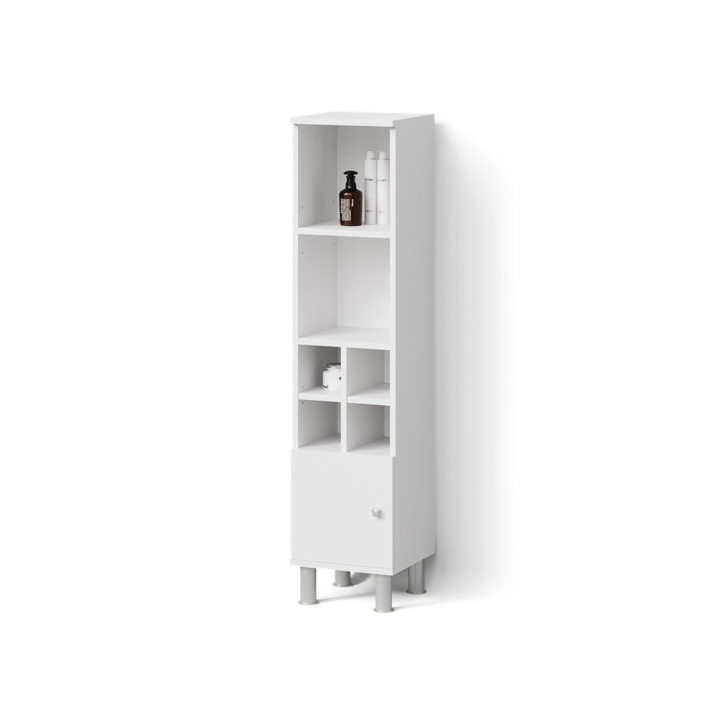 MIDISCHRANK Fucino Weiß 30 x 95 cm - Weiß, Holzwerkstoff (30/95/30cm) - Livinity®