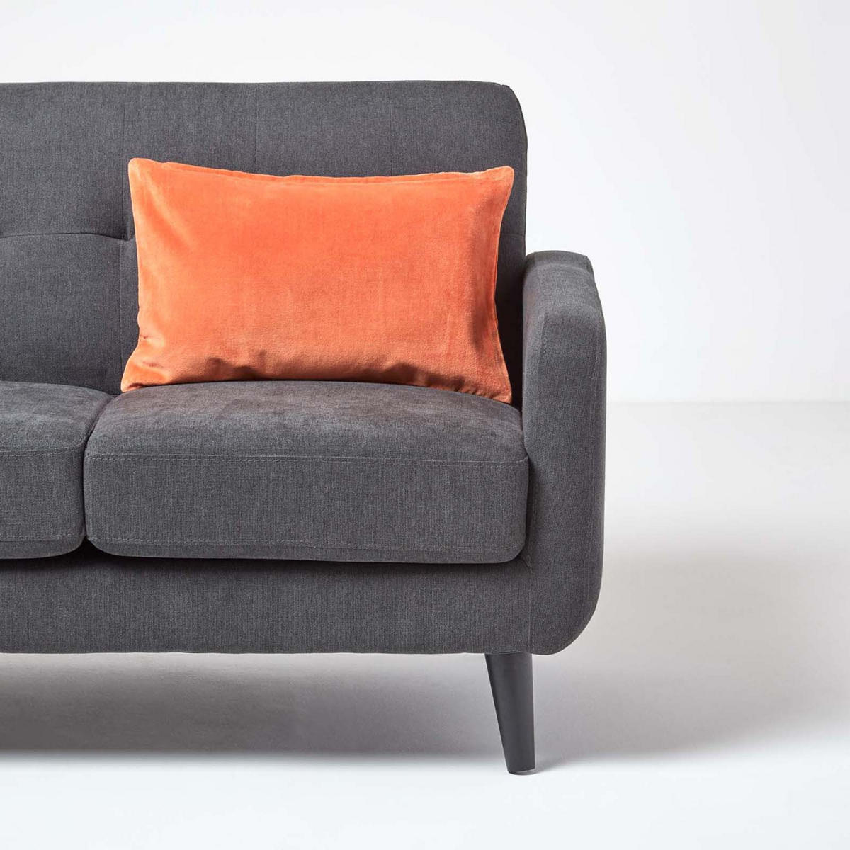 KISSENHÜLLE Baumwollsamt orange 30/50 cm - Orange, Textil (30/50cm) - Homescapes