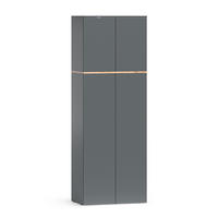 VISOKA OMARA Viktor, Antracit/Zlati hrast z močjo, 68 x 188.6 cm z 8 zaprtimi predali - medeni hrast/antracit, leseni material (68/188.6/40.5cm) - Vicco