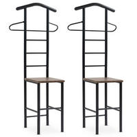 HERRENDIENER JIVO 2ER-SET - Schwarz/Braun, Metall (53/121/47cm) - CARO-Möbel