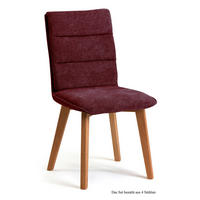 ESSZIMMERSTUHL (4er-Set) Darija 47x92x60 Eiche geölt/Marsala - Eichefarben/Brombeere, Kunststoff (60/92/47cm) - 58aufmkessel