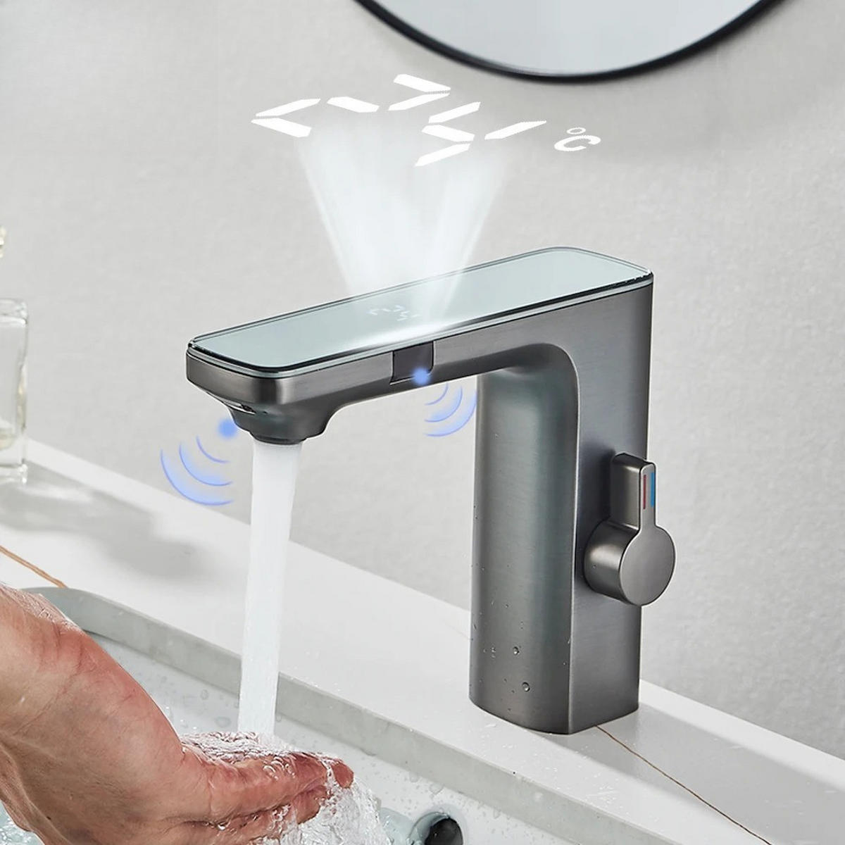 WASCHTISCHARMATUR Smart Sensor Chrom - Chromfarben, Metall (14/18/4.5cm) - Kaket