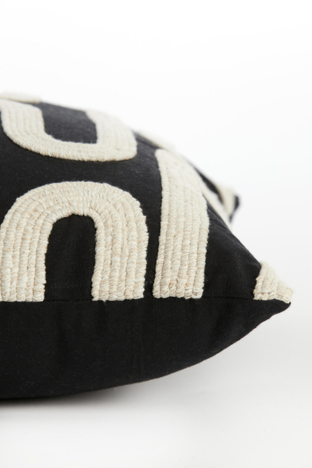 DEKOKISSEN Oshawa Schwarz 45/45/10 cm - Schwarz, Textil (45/45cm) - Light & Living