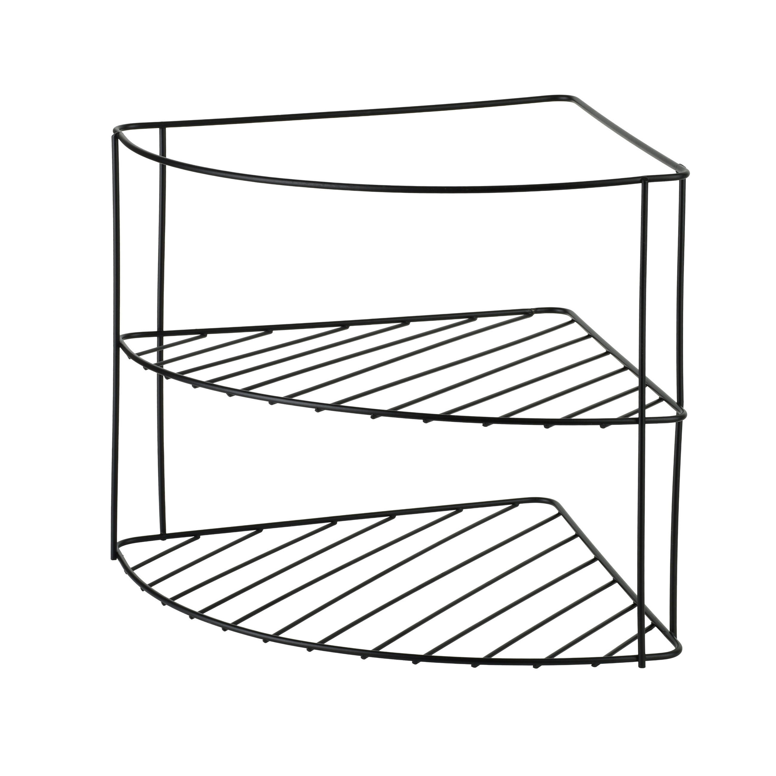 ROHOVÁ POLICA Modern Kitchen Čierna 22,5/22,5/21,5 cm Kov - čierna, kov (23/22/23cm) - Mondex